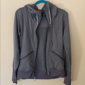 Women’s MPG Large gray athletic zip-up hoodie